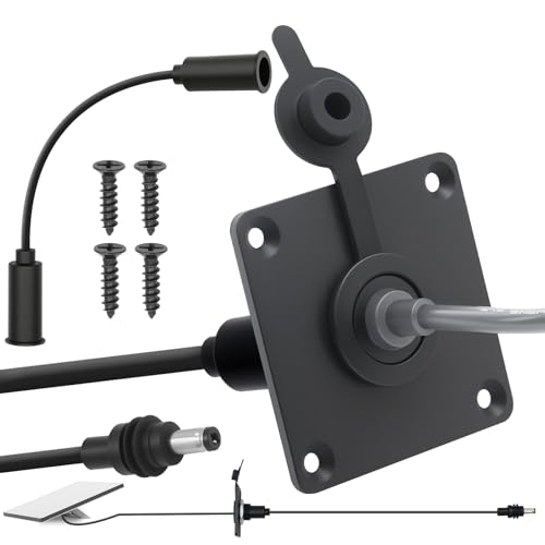 QKJCE Starlink Mini Waterproof Wall Pass Through Kit, DC 5.5×2.1mm Female Adapter Included, Cable Entry Port, Starlink Mini Accessories fo RV, Van, Boat & Battery Box