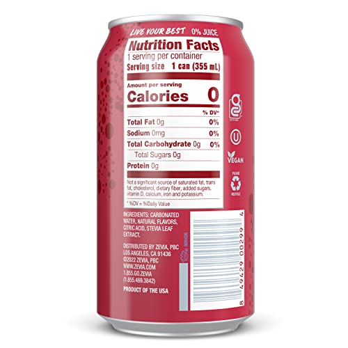 Zevia Zero Calorie Soda, Cran-Raspberry, 12 Ounce Cans (Pack Of 24) #TOP2