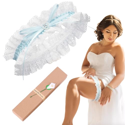 Liga azul de noiva incluída, presente de amor para a namorada, liga azul de noiva como presente de decoração para casamento, namorada