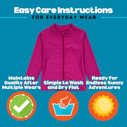 Image of SwimZip UPF 50+ Long Sleeve Rash Guard for Boys' and Girls' - Baby, Toddler, Kids