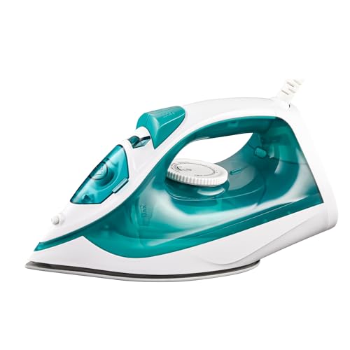 Image of Warmex 2000W Steam Iron Press Black Non-Stick Soleplate | Powerful Steam Burst Removes Wrinkles From Clothes | Quick Heat Up 18-20 Gm Min Steam | Overheat Safety | Fabric Care Steamer Iron (Green)