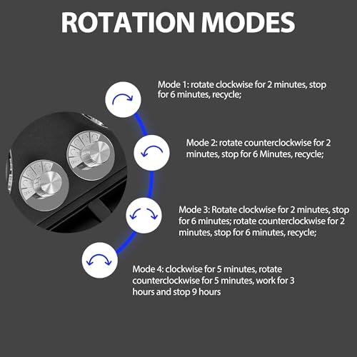 BEWISHOME Watch Winders for Automatic Watches, Automatic Watch Winder Box Watch Spinner with LED Light, 4 Watch Winder with Quiet Running Motor and 6 Storage Case for Man/Woman's Watches, Brown SYQ01Y3