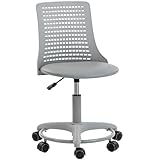 HOMCOM Silla de Escritorio sin Brazos, Gris