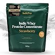 IndieWay Whey Protein Erdbeere 900g - Protein-Pulver mit Erdbeer-Geschmack - Eiweißpulver für Proteinshakes - Molke-Protein für Muskelaufbau