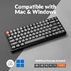Keychron K2 Max QMK/VIA 2.4 GHz & Bluetooth Wireless Custom Mechanical Keyboard for Mac/Windows/Linux, 75% Layout Keyboard RGB Backlight with Aluminum Banana Switch - Black