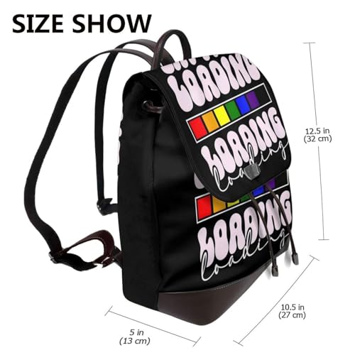 Gay Pride LGBT Rainbow Microfiber PU Leather Backpack Lightweight Daypack Bag for Travel Business Commute Gym2