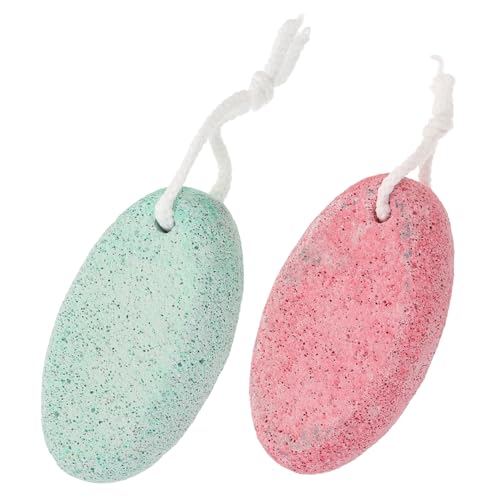 Gogogmee 2 Pieces Foot Scrubbers Volcanic Pumice Stone Dead Skin Remover Foot File Remover Random