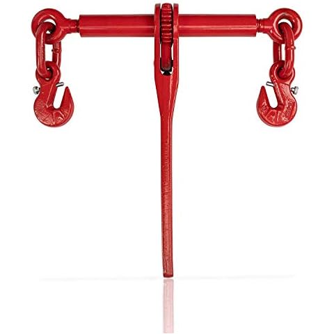 Dolezych Tensor Tipo Carraca con Gancho Acortador para Cadena de 8 mm, Capacidad de Amarre 4000 Dan - Rojo Cover