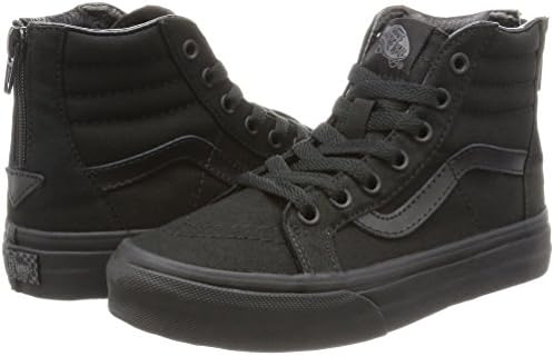 Vans Boys Sk8 Hi Zip Canvas Skate Shoes Black 1 Medium (D) Little Kid | Image 6
