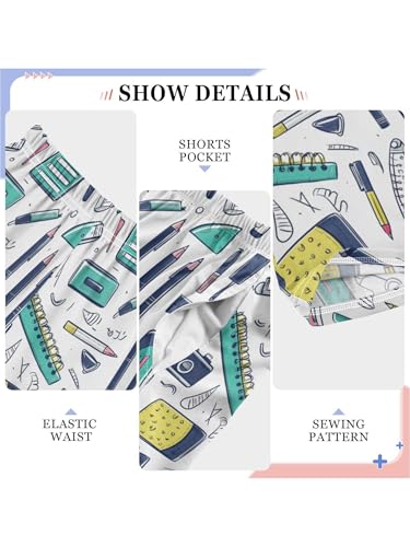 ZZKKO Study Stationery Pencil Boys Pants for Kids Jogger Pants with Pockets S4