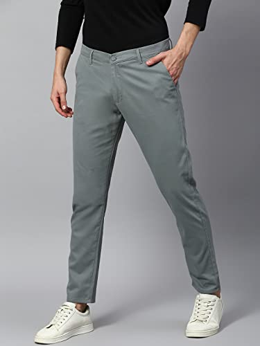 Aachall Men's Regular Casual Pants - Aqua(32)2