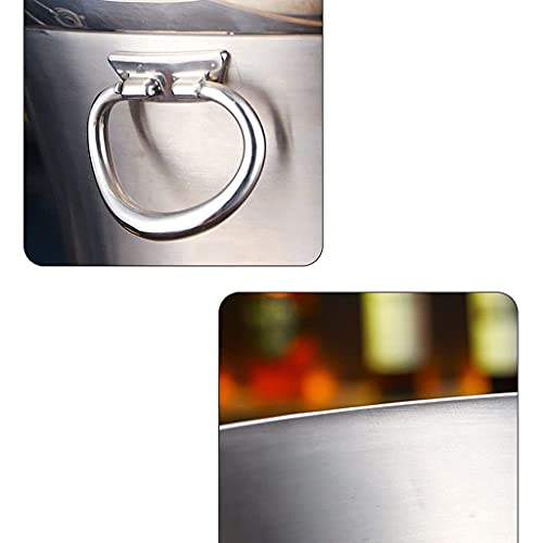 Secchiello per ghiaccio in acciaio inox con manico per bar, ristoranti, feste, per champagne, birra, cocktail