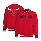 Ultra Game Adults NBA Official Smashing Records Satin Jacket, Chicago Bulls, Team Color, XXX-Large