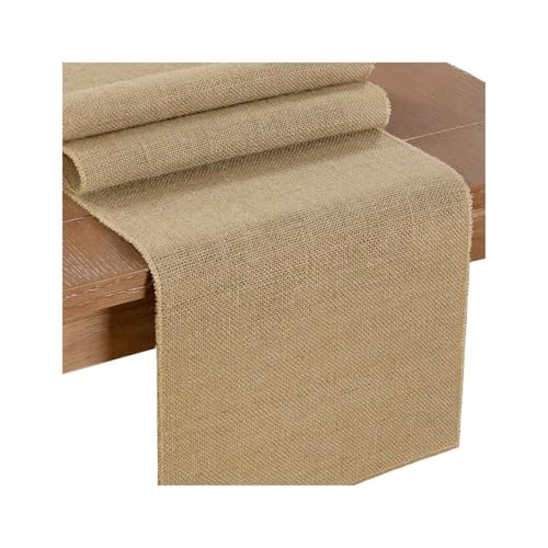 2 Caminos de Mesa arpillera Yute rústico for Centro Granja, Boda Primavera para Decoración De Bodas(30x120cm)