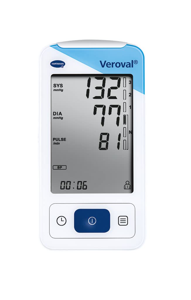 VEROVAL Tensiómetro de Brazo Digital con Monitor de ECG Portátil, Medidor de Tensión Arterial, Detecta Hipertensión y Arritmias, Talla Universal 22-42cm