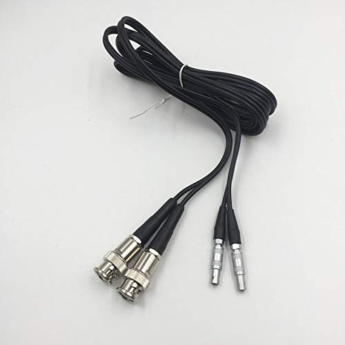 Gimax Double LEMO C5 Q9 Connector Cable For Ultrasonic Flaw Detector LEMO 00S C5 Mini BNC Q9 for Ultrasonic Equipment Flaw Det - (Color: Length Leave Message)