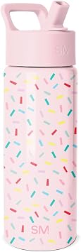 Simple Modern Kids Water Bottle & Toddler Cup | 18oz | Confetti | Insulated Stainless Steel Toddler Water Bottle, Kids Tumbler with Straw | Spill Proof for School, Girls, Boys | Confetti