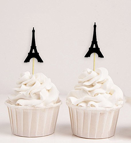 Darling Souvenir, Eiffel Tower Cupcake Toppers, Wedding Party Dessert Decorations - Pack Of 20 #TOP1