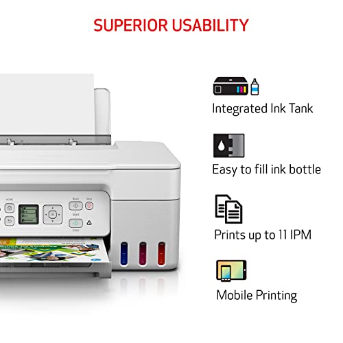 Canon MegaTank G3270 All-in-One Wireless Inkjet Printer. for Home Use, Print, Scan and Copy,White - image 3