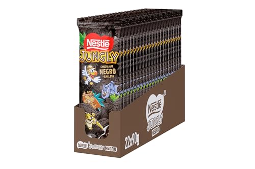 Nestle Jungly Tableta de Chocolate Negro, 18 x 125 g