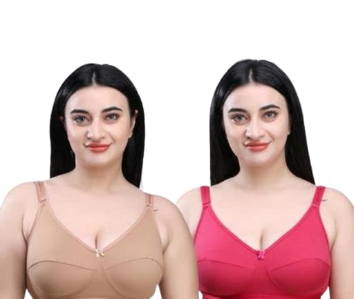 Image of Women's Solid Regular Full Coverage Bra Set |Pack of 2 | Kalv bra283