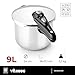 BRA A185104 Vitesse - Olla a presión, Acero Inoxidable, 9L, Plata, Diámetro...