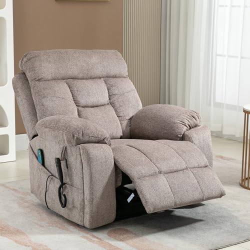 Image of Oversized Power Lift Recliner for Big & Tall, 26 inch Wide Seat, Khaki