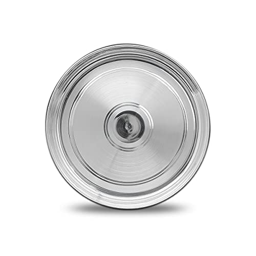Image of MAA SILVER Pure Silver 7 Inch Pooja Thali for Gifting, Religious & Pooja /Puja Use(97 Purity)(200 Grams)