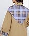 CHARTOU Women's Short Trench Coats Fall Notch Collar Plaid Reversible Oversized Jacket with Pockets (Medium, Khaki)
