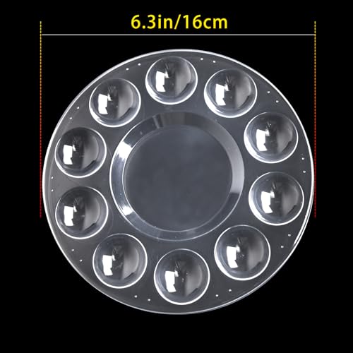 Image of Paint Tray Palette,60pcs Paint Trays for Kids,Plastic Paint Pallet or Pupils to Painting,DIY Craft,Play Party at Home,Kindergarten or School(Clear)