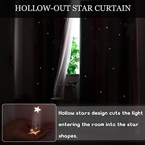 Image of Yancorp Curtains for Girls Bedroom Kids Room Curtain Colorful Window Nursery Curtain 84 inches Length Room Darkening Grommet 2 Layers (Green Red Pink, W52 X L84)