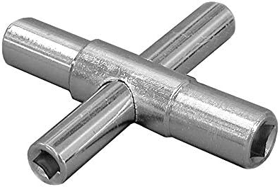 Jones Stephens 4-Way Key For Valve, Faucet, and Sillcock Sizes 1/4", 9/32", 5/16", and 11/32"