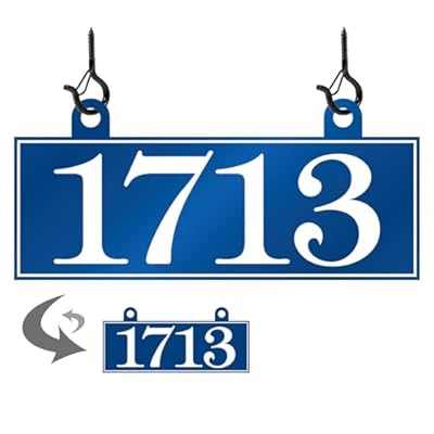Hanging Address Plaque Sign - Custom House Number Sign Plaque,Address Sign,House Address Numbers for Outside House,Mailbox Post,Lamp Post,Pillar,Store,Yard,Apartment - Reflective 911 Visibility Two