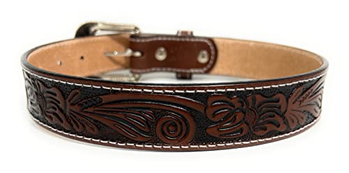 Kids Baby Toddler Western Leather Belt Boys Girls Tulip Decorated Heavy Duty Cowboy Rodeo Belt.2