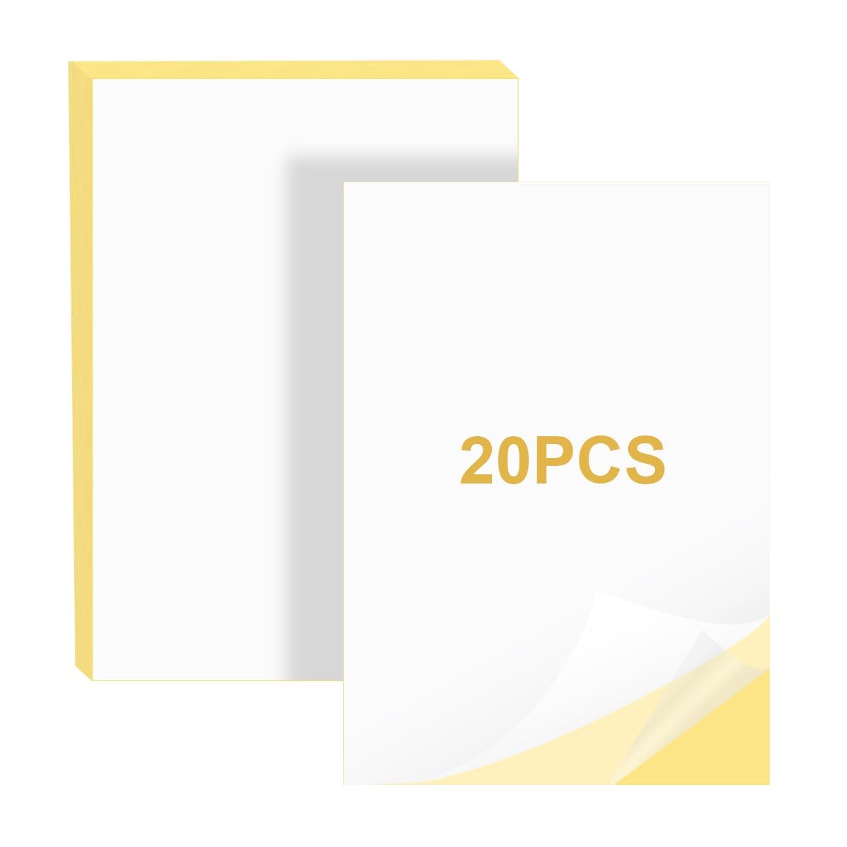 Vylro 20 Pieces A4 Transparent Double-Sided Adhesive Sheets 22 x 29.2 cm