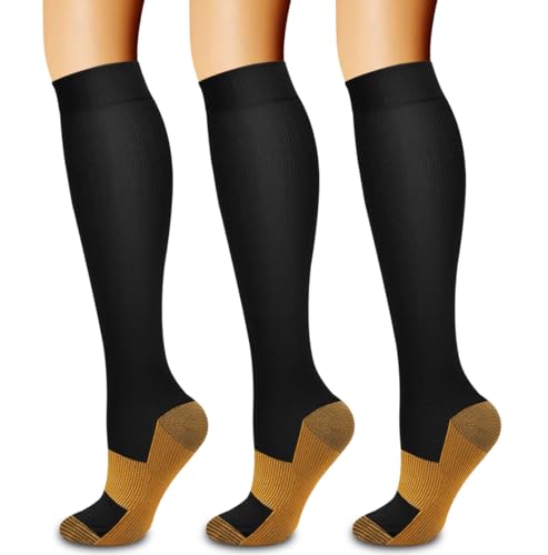 Image of Laite Hebe 3 Pack Medical Compression Sock-Compression Sock For Women and Men Circulation -Best for Running,Nursing,Athletic Sports