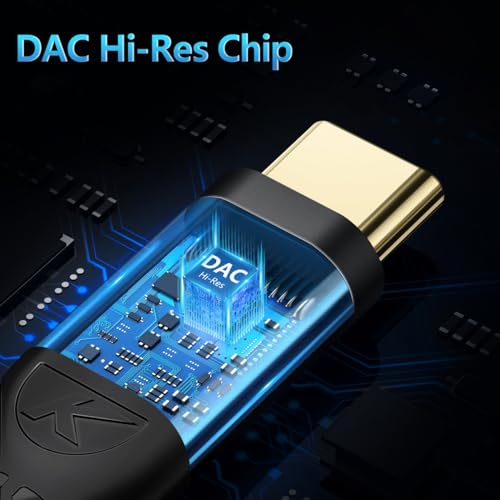 Image of Kinsound USB C to 3.5 mm Jack Audio Connector (Black)