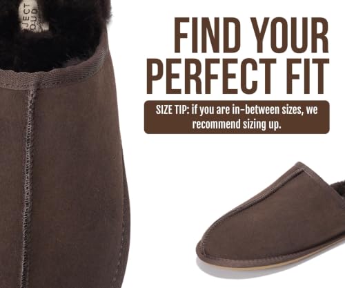 Image of Project Cloud Men's 100% Genuine Leather Shearling Memory Foam Slippers