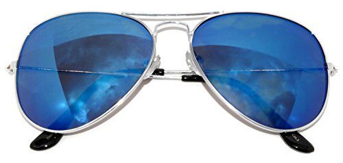Image of OWL Aviator Sunglasses Mens Womens Metal Frame Assorted Mirrored, Smoke, Tinted Lens Colors