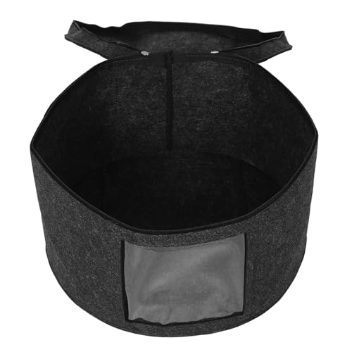 PRETYZOOM Space-saving Round Hat Box Travel Hat Case Visible Section Baseball Cap Holder