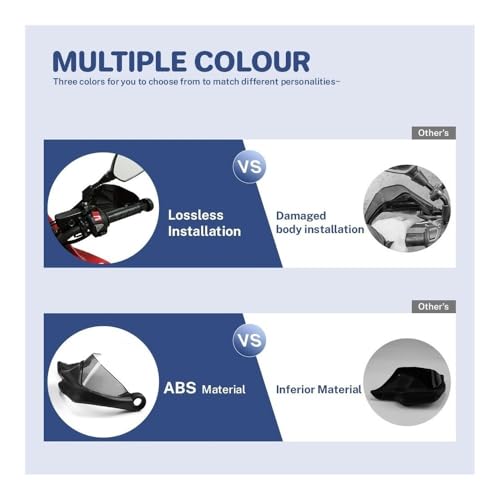 Extension de protège-mains moto NX400 2024 kit fixation rigide - 5