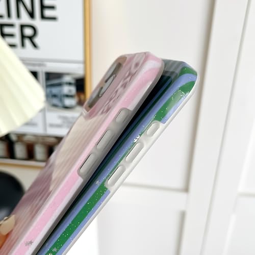 Coque pour iPhone 15 Pro Max fine antichoc rayures paillettes TPU - 4