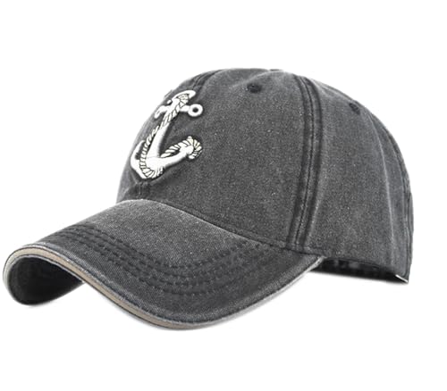 LONGTEN Washed Denim Anchor Cap