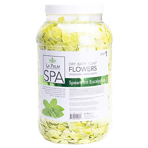 Lapalm | Dry Bath Soap Flowers | Spearmint Eucalyptus | 1 Gallon