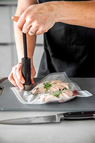 MasterClass Food Vacuum Sealer with 4 Reusable Food Bags, 24 x 24cm
