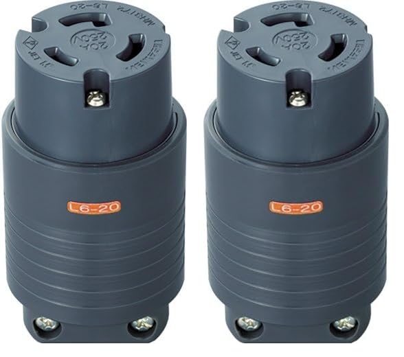 Amazon.co.jp: 明工社 接地2P 20A引掛コネクターボデー 20A 250V (黒