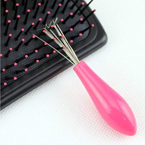 Ms.Beauty 1Pcs Comb Hair Brush Cleaner Cleaning Remover Embedded Tool Plastic Handle, Random Color