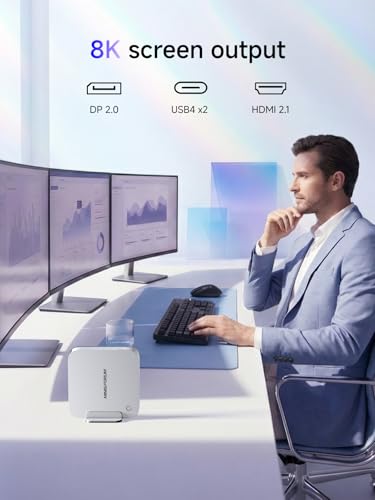 Image of MINISFORUM AI X1 Pro-470 Mini PC, AMD Ryzen AI 9 HX470 (12C /24T, up to 5.2 GHz), Radeon 890M, 4K Quad-Display, Dual 2,5G LAN, Wi-Fi 7, Bluetooth 5.4, OCuLink(NO RAM /SSD /OS)