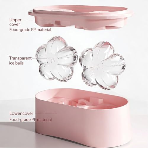2 piezas moldes de hielo con diseño floral Sakura miniatura 7