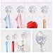 Clear Plastic Suction Cup Hook, oobest 6 Pack Ultra Heavy Duty Hooks Strong Power Lock Hooks Vacuum Traceless Hooks Smooth Waterproof Oil-Proof Wall Shower Kitchen Window Bathroom Holder
